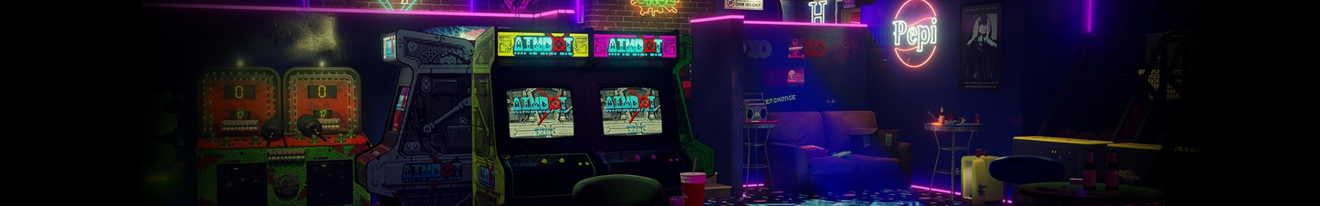 Retro room banner